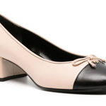 Tory Burch  Cap Toe Bow Ballet Pumps Camel Tan Black Size 7 Photo 0