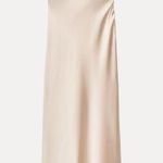 ZARA  dress maxi satin slip bodycon ruffled strappy wedding evening cocktail Photo 17