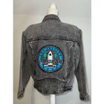 Vintage L.A. Gear Black Jean Jacket LARGE Unisex Photo 4