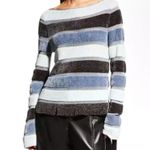 Emporio Armani  Women’s Sweater Stripes Soft Knit Pullover Size 10 Photo 2