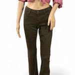 Alice + Olivia NWOT! Low Rise Slim Flare Leg Pants Khaki Green Jean Design Sz 26 Photo 0