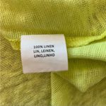 Anthropologie Blue Tassel Neon Yellow Linen Tunic Top XS Photo 11
