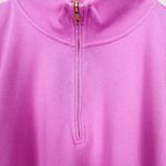 J. Crew 1/4 Zip Mock Neck Sweatshirt Womens Small Preppy Sporty Softcore Retro Pink Photo 2