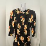 Loft Floral Black Dress Long sleeved SMALL Photo 1