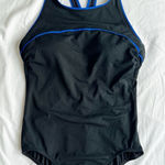Lands' End Lands’ End • one piece swimsuit black full coverage sporty x back Photo 0