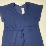 Ekouaer  Navy Blue Sheer Top Size S Women’s Photo 2