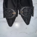C.Paravano Black tweed pointed toe flats with C Buckle size 36 Photo 2