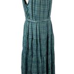 Torrid New  Maxi Lindsay Hi Neck Blue Plaid Tiered Long Dress Size 2X Sleeveless Photo 4