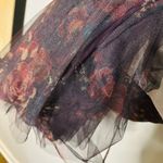 Marchesa Notte Dark Purple Sheer Rose Floral Plunging V Photo 15