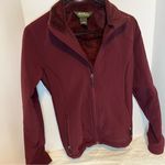Eddie Bauer  burgundy fleece lined jacket Photo 0