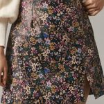 Maeve NWT  Anthropologie Faux Leather Micro Mini Side Slit Floral Women’s Size 2 Photo 0