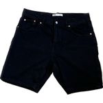 ZARA Womens size 20 five pocket, dark wash high rise, denim shorts Photo 0