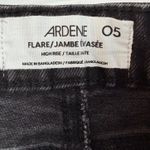 ARDENE Women Dark Wash High Rise Flare Jeans Size 5 Distressed Raw Hem Black Photo 3