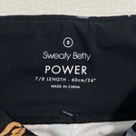 Sweaty Betty Power Workout 7/8 Leggings Black Pink Blue Abstract Sz SMALL Photo 3