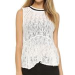 Free People  • White Lace Maisie Knit Neckline Tank Photo 20