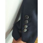 ZARA Black Wool Double Breasted Coat Womens M Gold Button Outdoor Gorpcore Photo 6