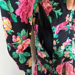 For Love & Lemons  “June” Dark Floral long Sleeve Open Back Mini Dress sz XS Photo 9