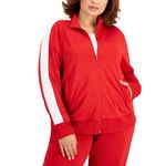 Ideology ‎ | Red & White Track Jacket Full Zip Athleisure Activewear NWOT XL Photo 1