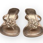 Luisa D’Orio ✿ Camellia Leather Kitten Heel Mule Thong Sandals ✿ Rose Gold ✿ 6M Size 6 Photo 7