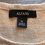 Alfani  Asymmetrical Metallic Beige Womens Long Sleeve Shirt Size Extra Large Photo 4