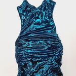 superdown  Manuela Ruched Mini Dress in Blue Small Photo 2