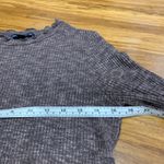 American Eagle  Knit Dress Womens Size Medium Bell‎ Sleeve Ruffle Neck Heathered Photo 7