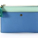 J.Crew NEW  Colorblock Saffiano Leather Clutch Blue Photo 0
