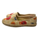 Floral Boho Floral Jute Womens Embroidered Espadrille Flats Tan Size 9 Photo 2
