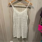 Source Unknown Cute creamy white crochet long skinny strap top or mini dress sweater Photo 7