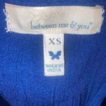 Royal Blue Embroidered Between Me & You Tank Top Size XS Photo 5