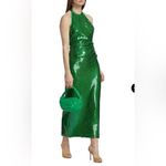 Ronny Kobo Alix Green Sequined Halter Midi Gown New Small Photo 3