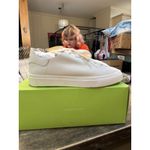 Sam Edelman Poppy Women's Sneakers White Leather Lace Up Size 9 M Tried On Photo 1