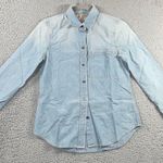 Madewell Denim Button Up Shirt Women XS Long Sleeve Casual Preppy Nautical Photo 0