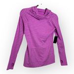 GapFit Hot Pink Stripe Performance Hoodie Athletic Running Yoga XS Photo 1