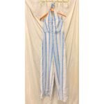 Line and Dot Anthropologie  Bandana Halter‎ Jumpsuit Blue Boho Spring Resort Photo 2