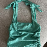 Free People  boulevard bow tie strap teal tank top - Size extra small Photo 0