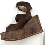 Anthropologie Anna Sui Platform Wedges Gladiator Straps Leather Boho Photo 2