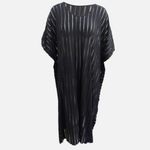 Calvin Klein NWT Women's Striped Maxi Caftan Cover-Up (black, One Size) Photo 3