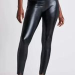 Spanx Assets by  Leggings Women Large Black All Over Faux Leather Pants High Rise Photo 0