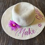 Disney Adult Size 57 CM Walt Parks Ariel Make A Splash Straw Beach Sun Hat New Photo 1