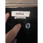 Pistola  Nico Mom Straight Leg Jeans Size 28 Black Distressed Hem Butterfly Photo 2