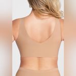 Honey Love‎ Sand V Neck Wireless Wide Strapped Bra XL NWOT Tan Photo 1