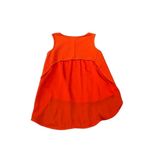 Anthropologie Deletta Sania top orange Size S chiffon sleeveless high low hem Photo 5