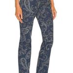 We Wore What The Icon Jean in Paisley Night Sky Size 27 Mid Rise Straight Leg NEW Photo 0
