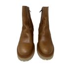 Free People James Chunky Heel Leather Chelsea Boot Brown 38.5 Photo 3