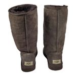 UGG  Boots Size 6W Sheepskin Lining Leather Pull On Comfy Warm Classic Tall Brown Photo 1