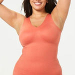 Brand New Ruby Ribbon Women's Size 32 Terracotta V Neck Sleek Shapewear Orange Photo 0