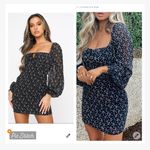 White Fox Boutique White Fox Marina Mini Dress Black Floral Photo 1