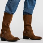 Steve Madden RUSKIN Moto boots Brown Chestnut Suede Leather country Cowgirl 8M Photo 3