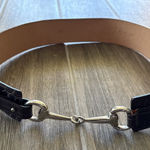 Harold's Brown Leather Alligator Stamped Belt XS Made In Italy 31" Photo 0